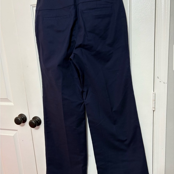 Navy Wide-Leg Buttoned Pants - Picture 2 of 5